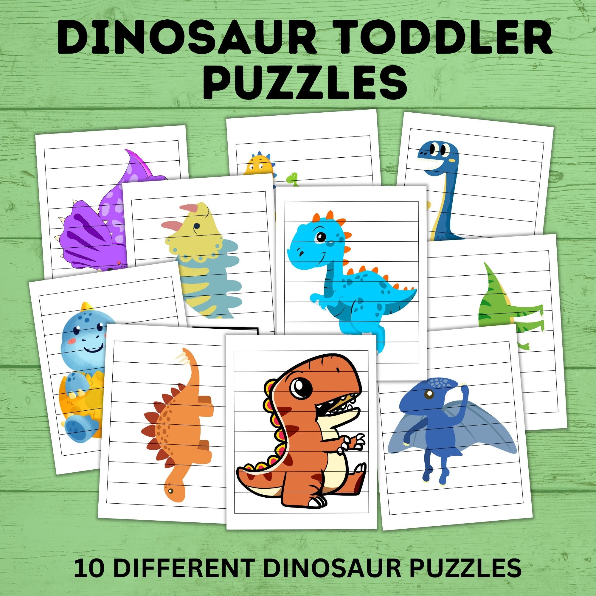 Dinosaur Puzzles For Toddlers Dinosaur Activity Dinosaur 