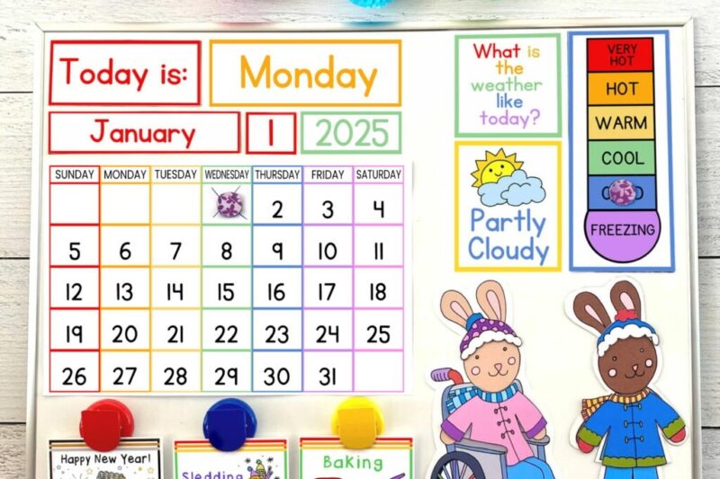 Printable Preschool Take Home Calendars