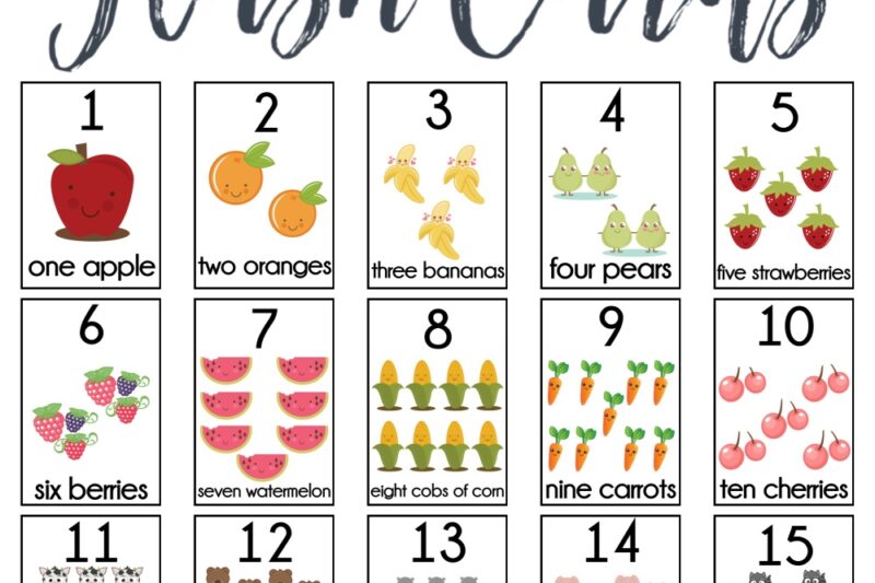 Printable Number Flashcards For Preschoolers
