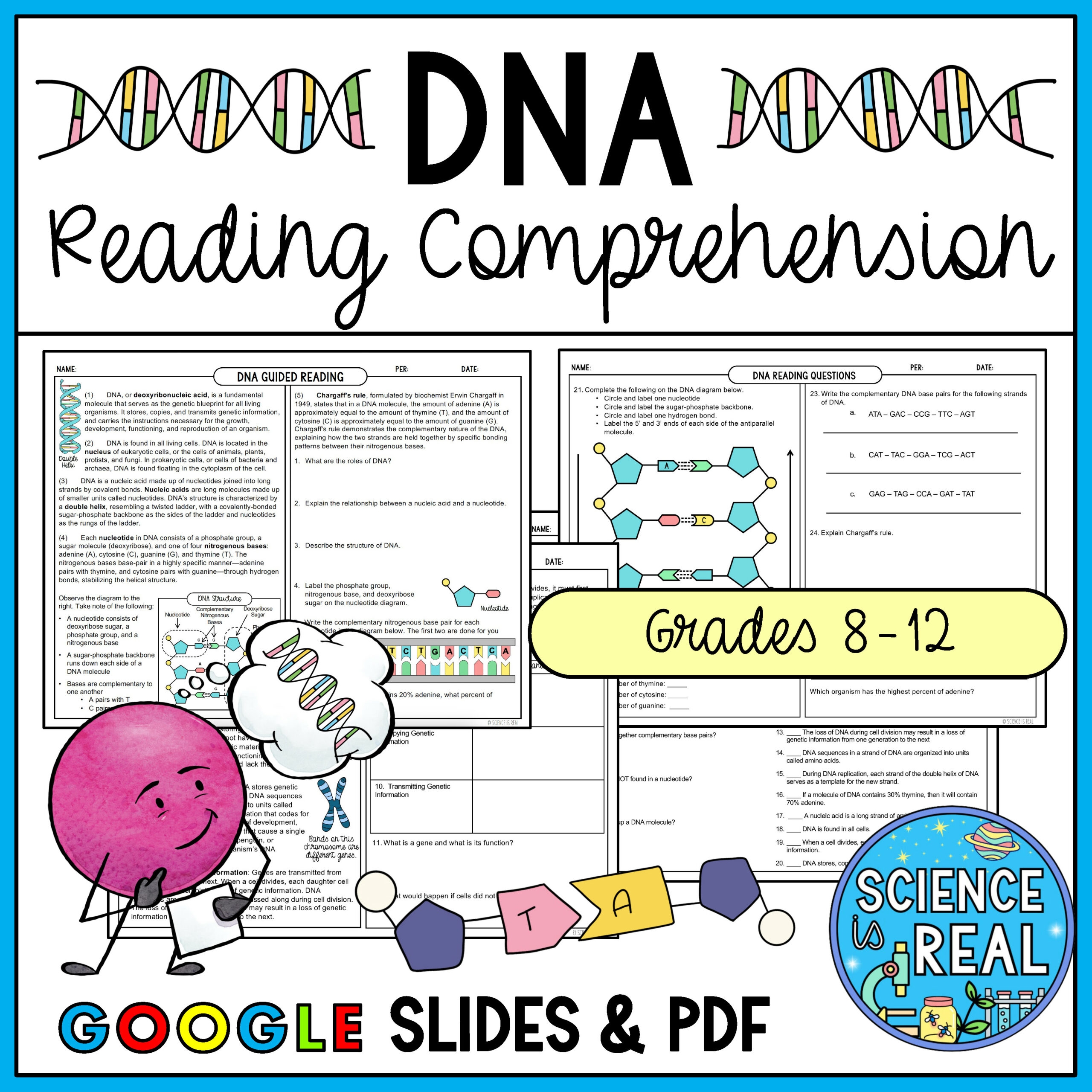 Genetic Reading Comprehension Worksheets Genetic Reading Comprehension Worksheets