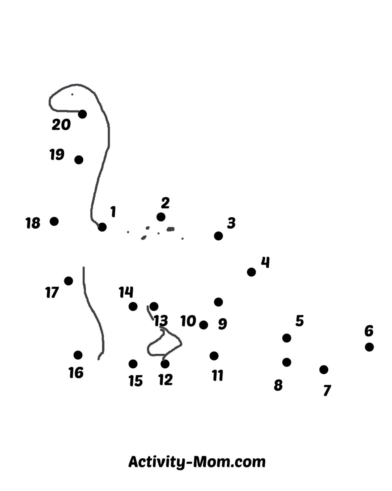 Dot To Dot Worksheets Numbers 1 To 20 free Printable The