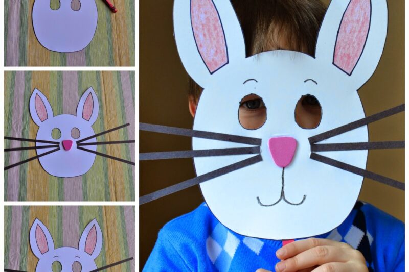 Printable Bunny Mask For Preschool