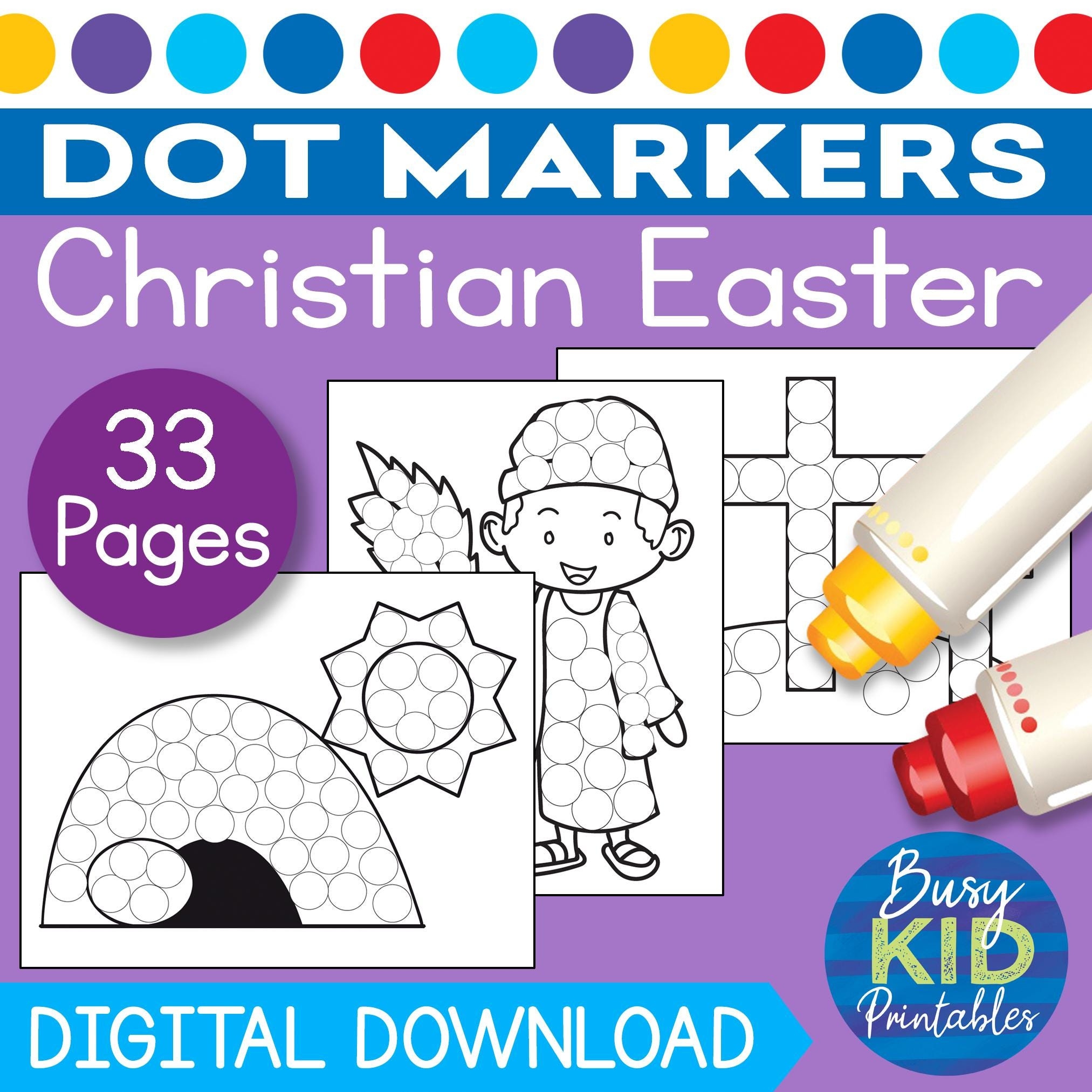 Easter Bible Story Dot Marker Printable Activity Christian Dab A 