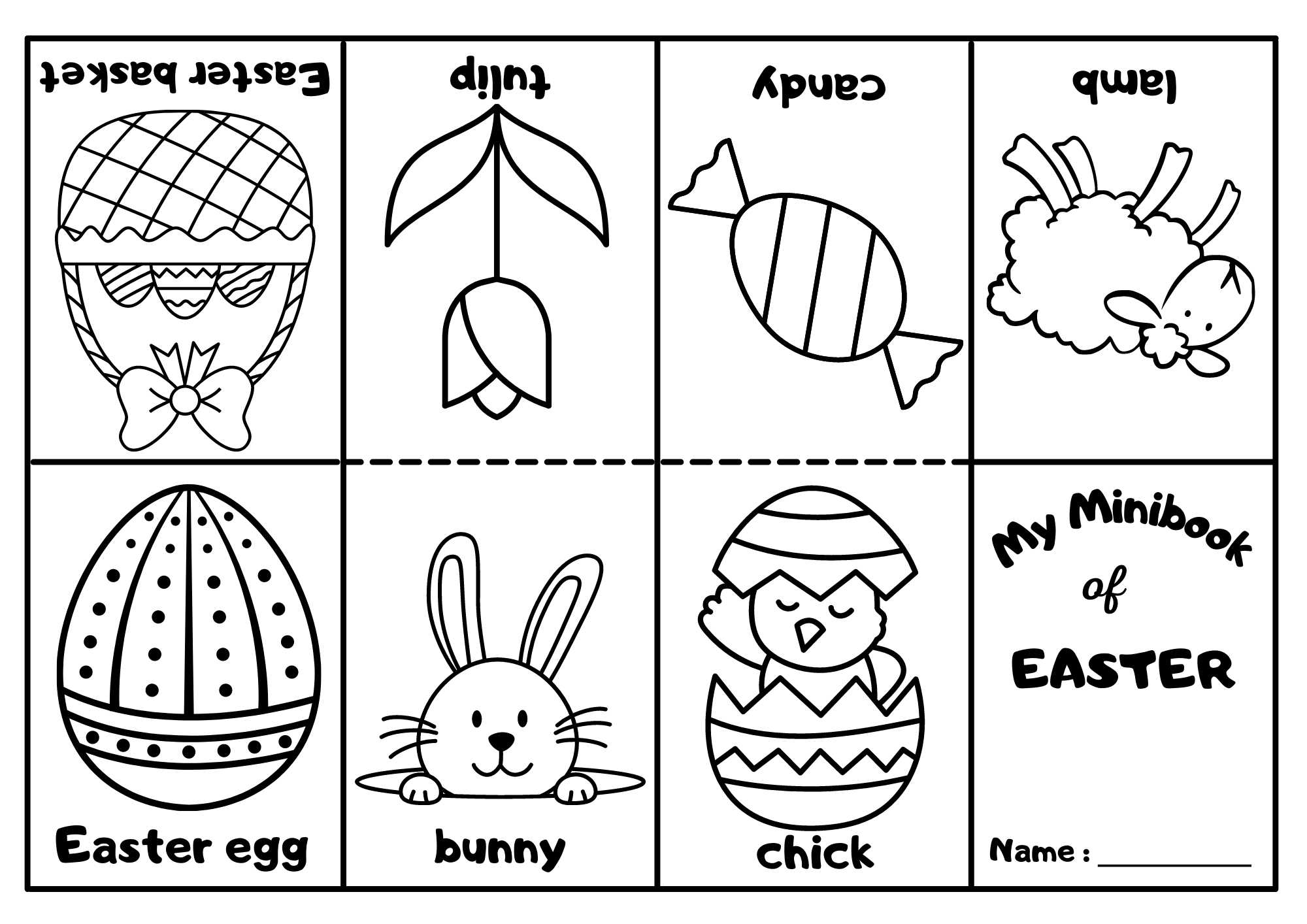 Easter Mini Coloring Book Ezpzlearn