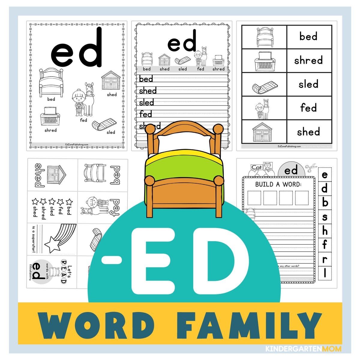 ED Word Family Worksheets Kindergarten Mom