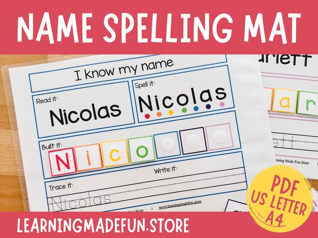 EDITABLE Name Tracing Builder I Can Spell My Name Puzzle First Name Worksheet Personalized Busy Book Homeschool Activity Kids Printables PDF Etsy