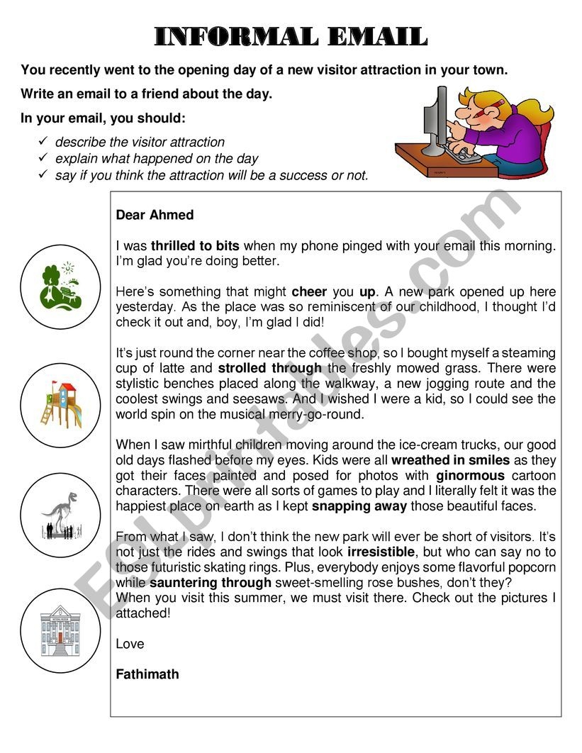 Email Writing IGCSE ESL Worksheet By Shaneesthomas