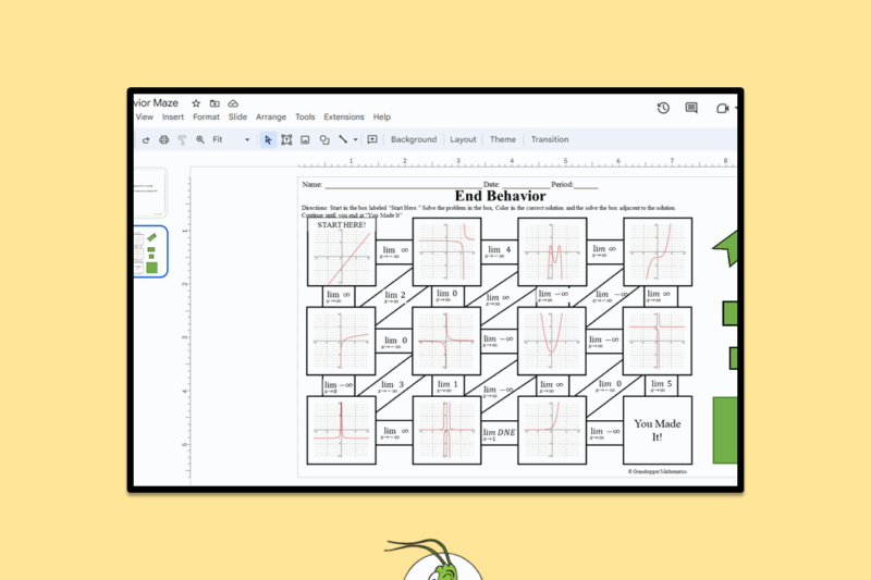 Polynomial End Behavior Maze Worksheet Answers