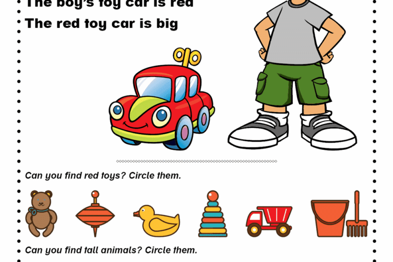 Simple Reading Comprehension Worksheet Preschool