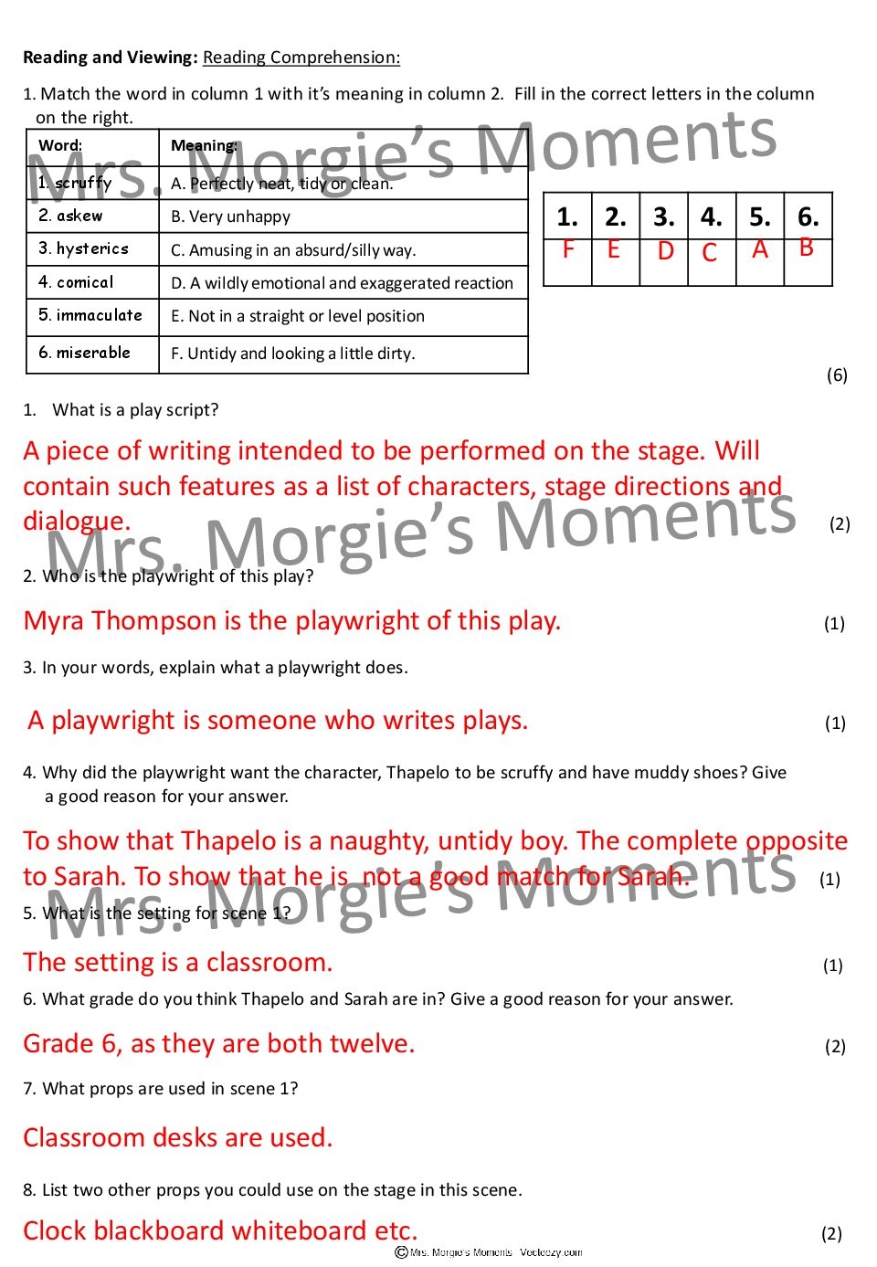 English PowerPoint And Assessments Play Script Writing Intermediate Phase Grade 6 Teacha English PowerPoint And Assessments Play Script Writing Intermediate Phase Grade 6 Teacha