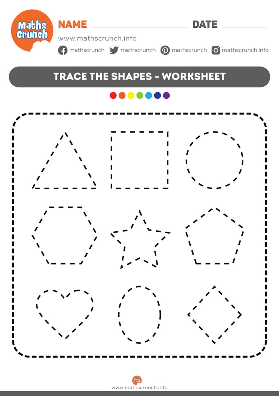 Free Printable Shapes Worksheet For Preschool