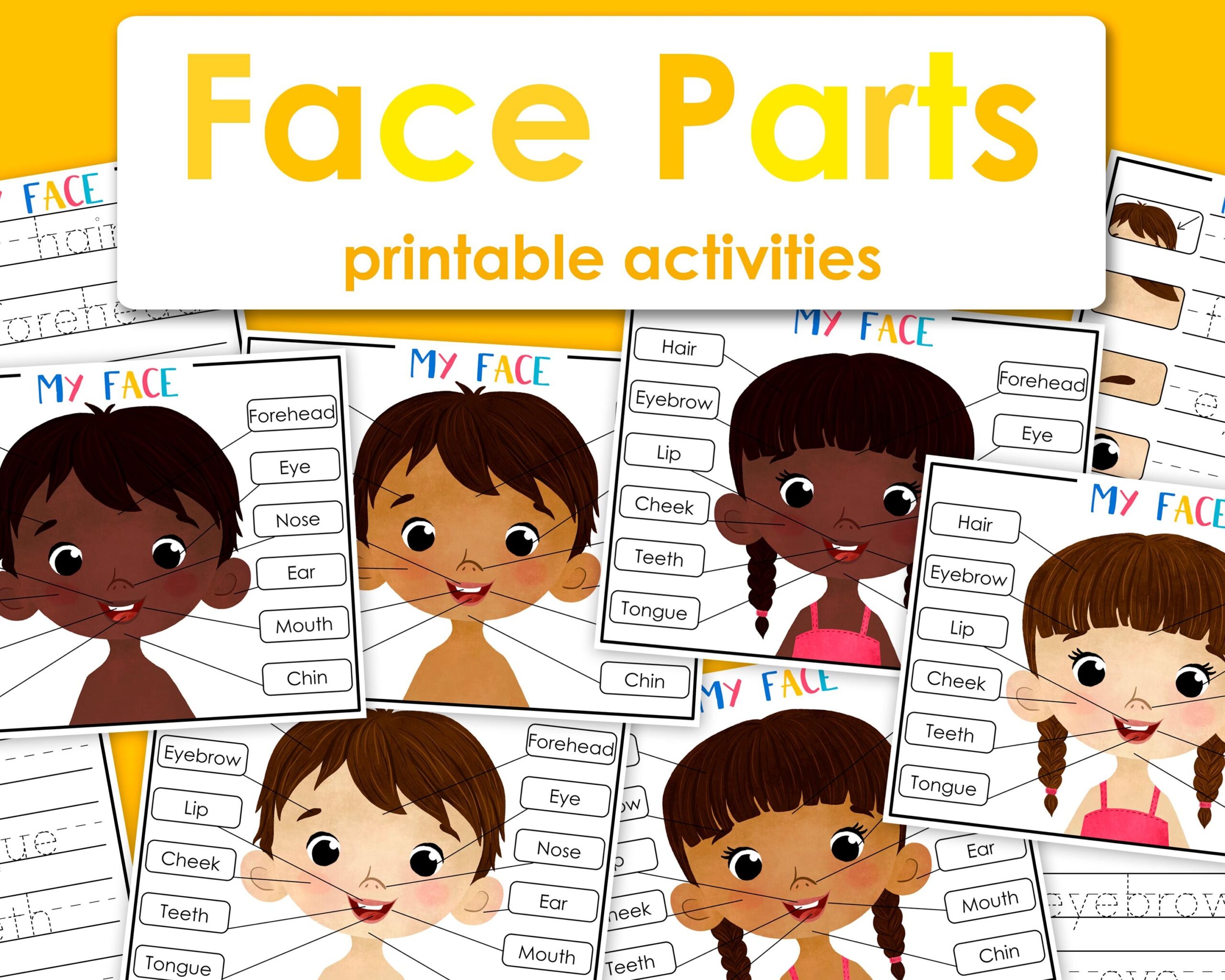 Face Parts Activity Etsy Singapore