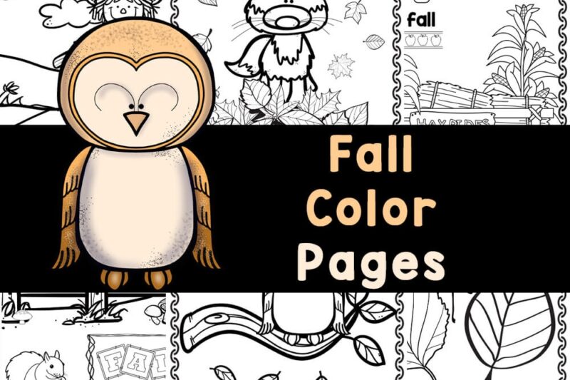 Preschool Fall Coloring Pages Printable Free