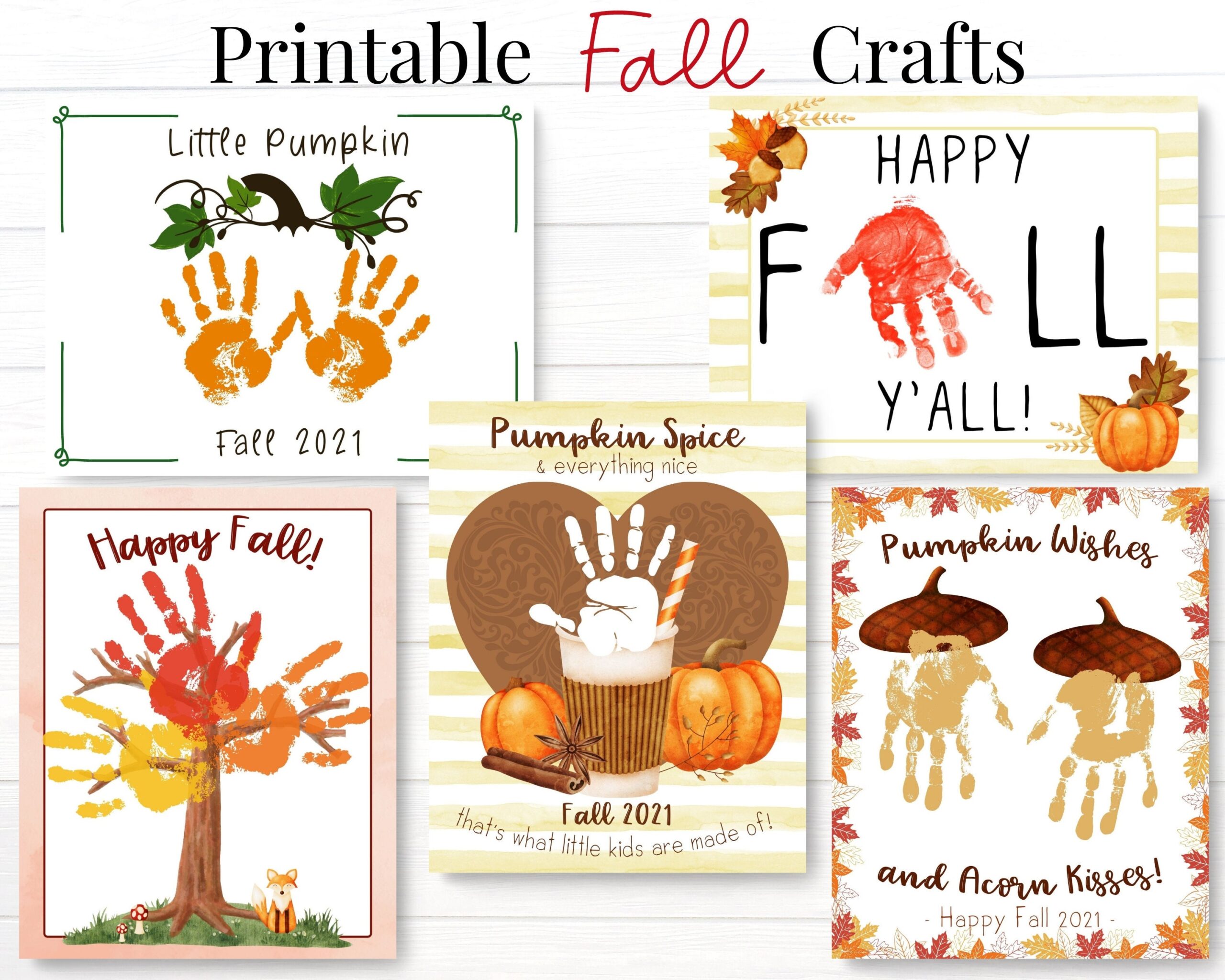Fall Preschool Bundle Toddler Arts And Crafts Activities Handprint Printables For Autumn Season Daycare Teacher And Back To School Etsy