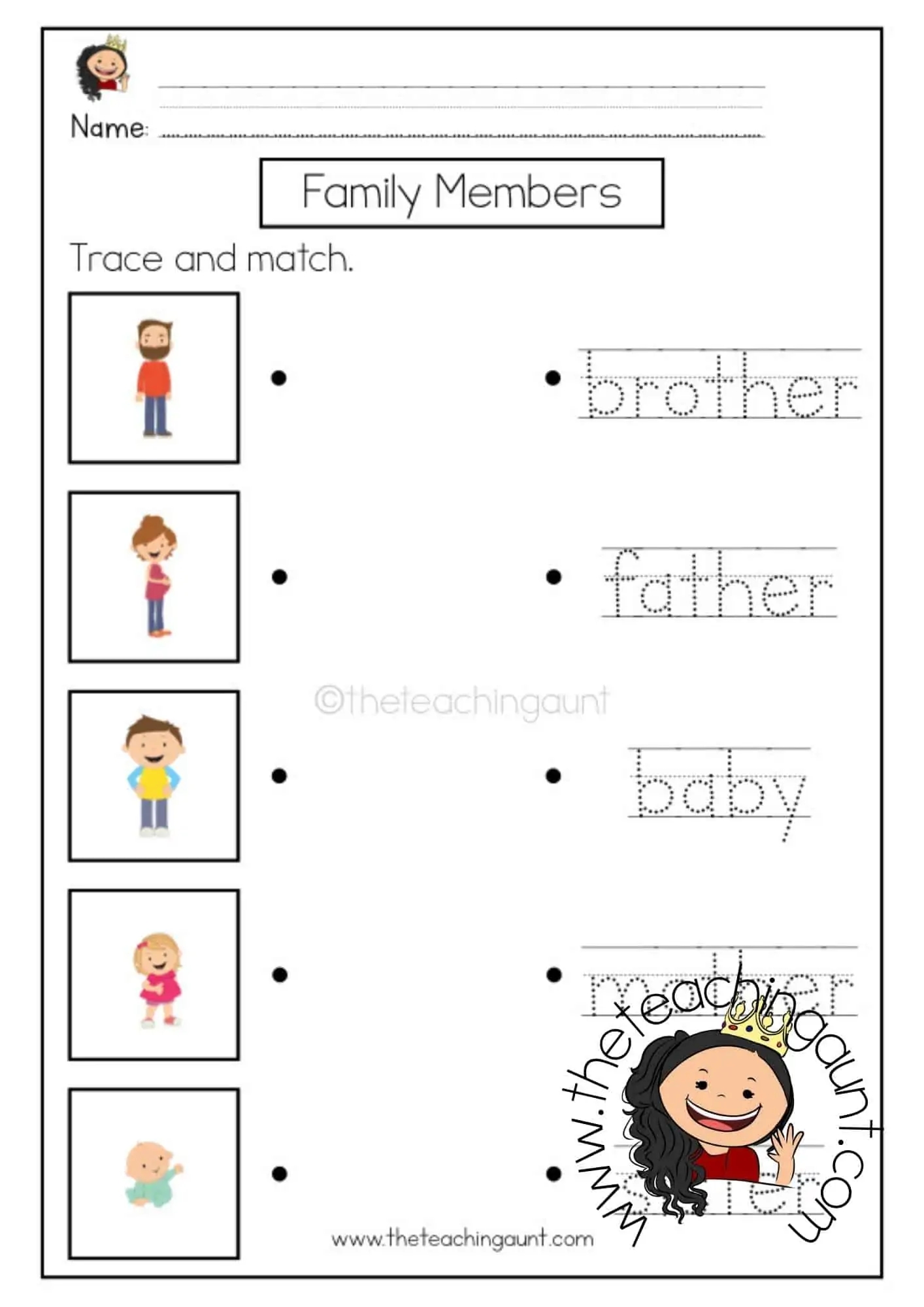 Family Members Worksheets The Teaching Aunt Family Members Worksheets The Teaching Aunt