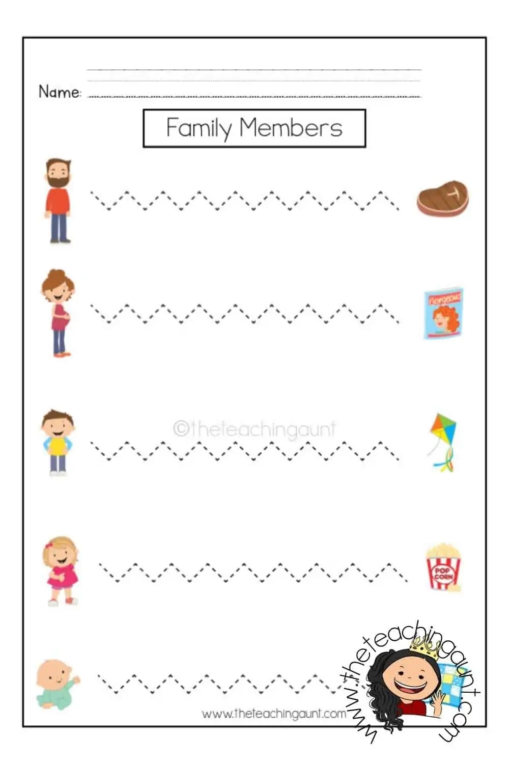 Family Members Worksheets The Teaching Aunt