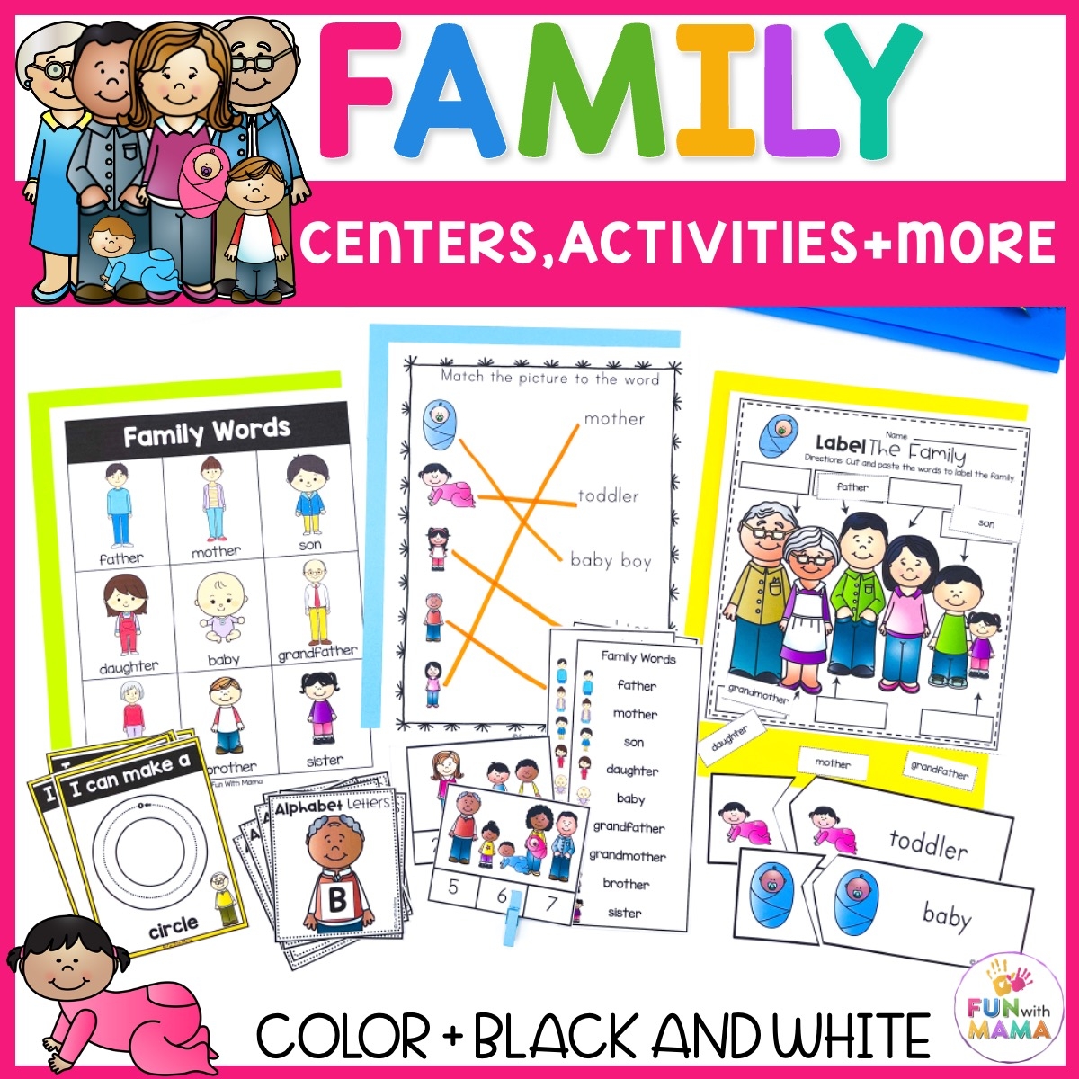 Family Theme Preschool Activities Worksheets For Kindergarten Family Theme Preschool Activities Worksheets For Kindergarten