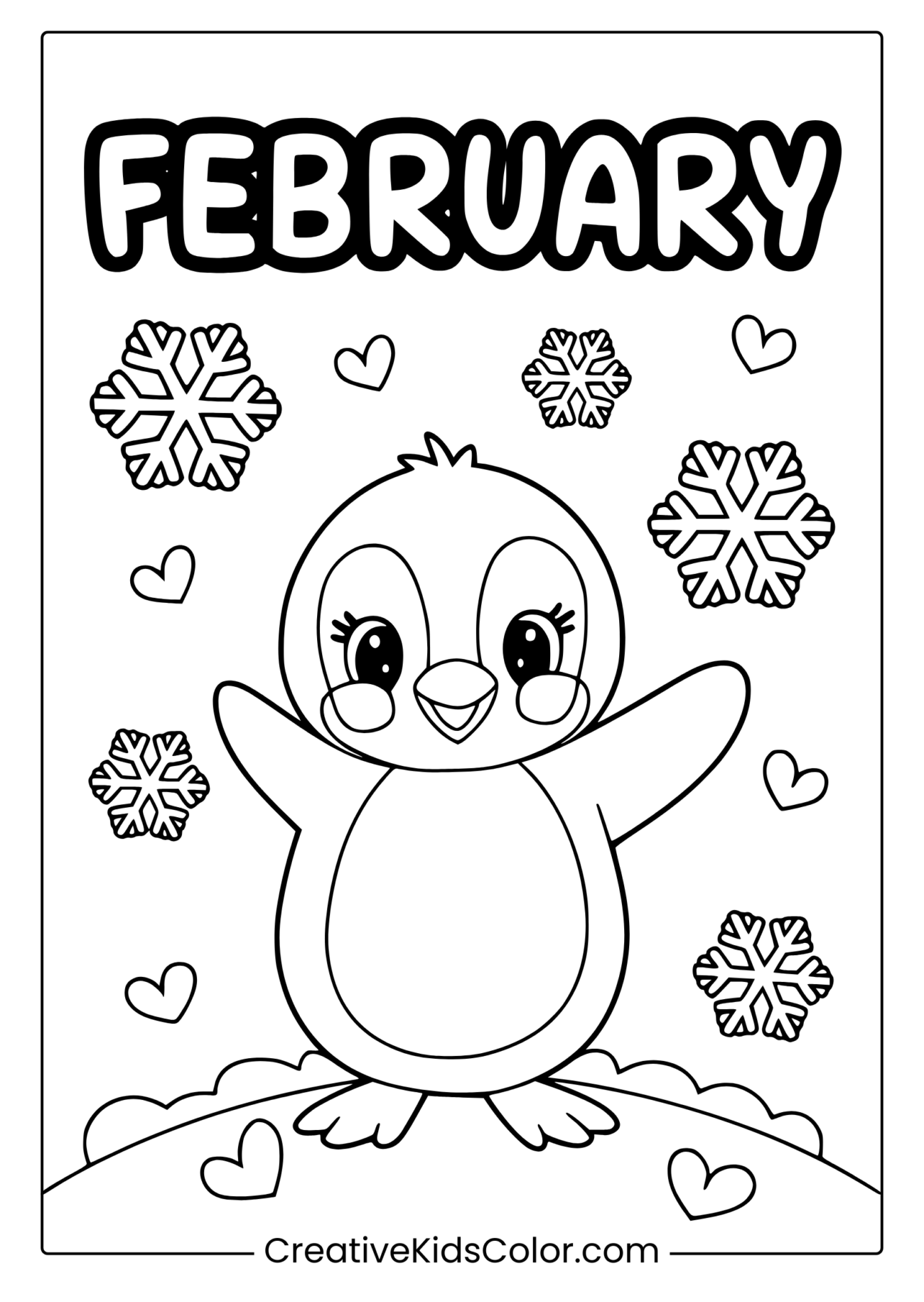 February Coloring Pages Free U0026 Fun Winter Printables