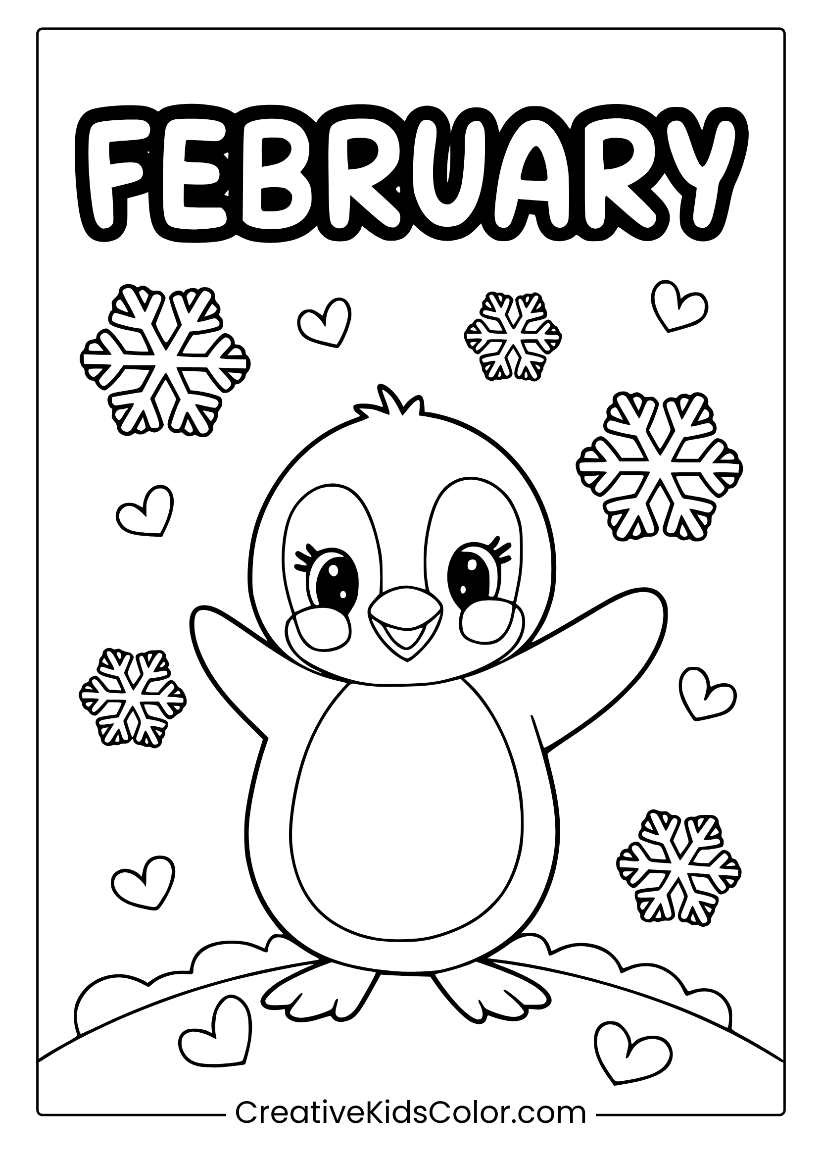 February Coloring Pages Free U0026 Fun Winter Printables 