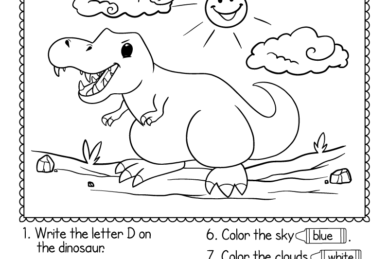 Kindergarten Following Directions Free Worksheets