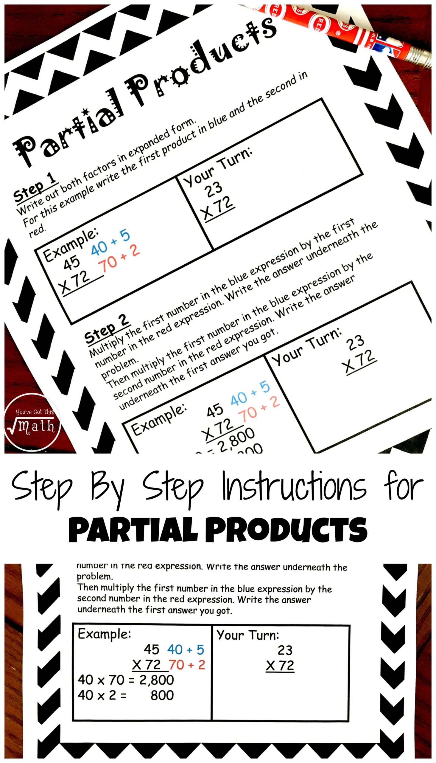 Free Printable Partial Products Worksheets