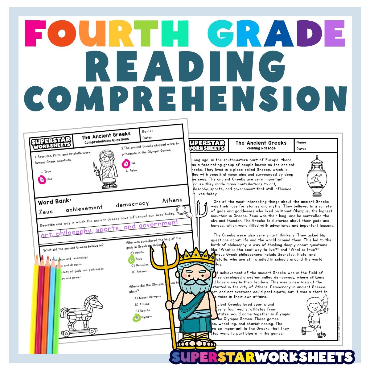 Printable Reading Comprehension Worksheets 4th Grade