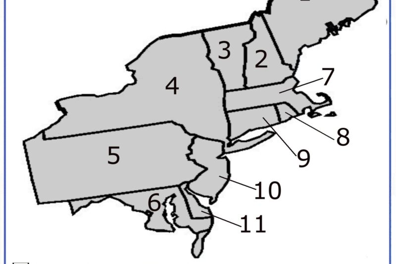 Northeast States Printable Worksheets Free