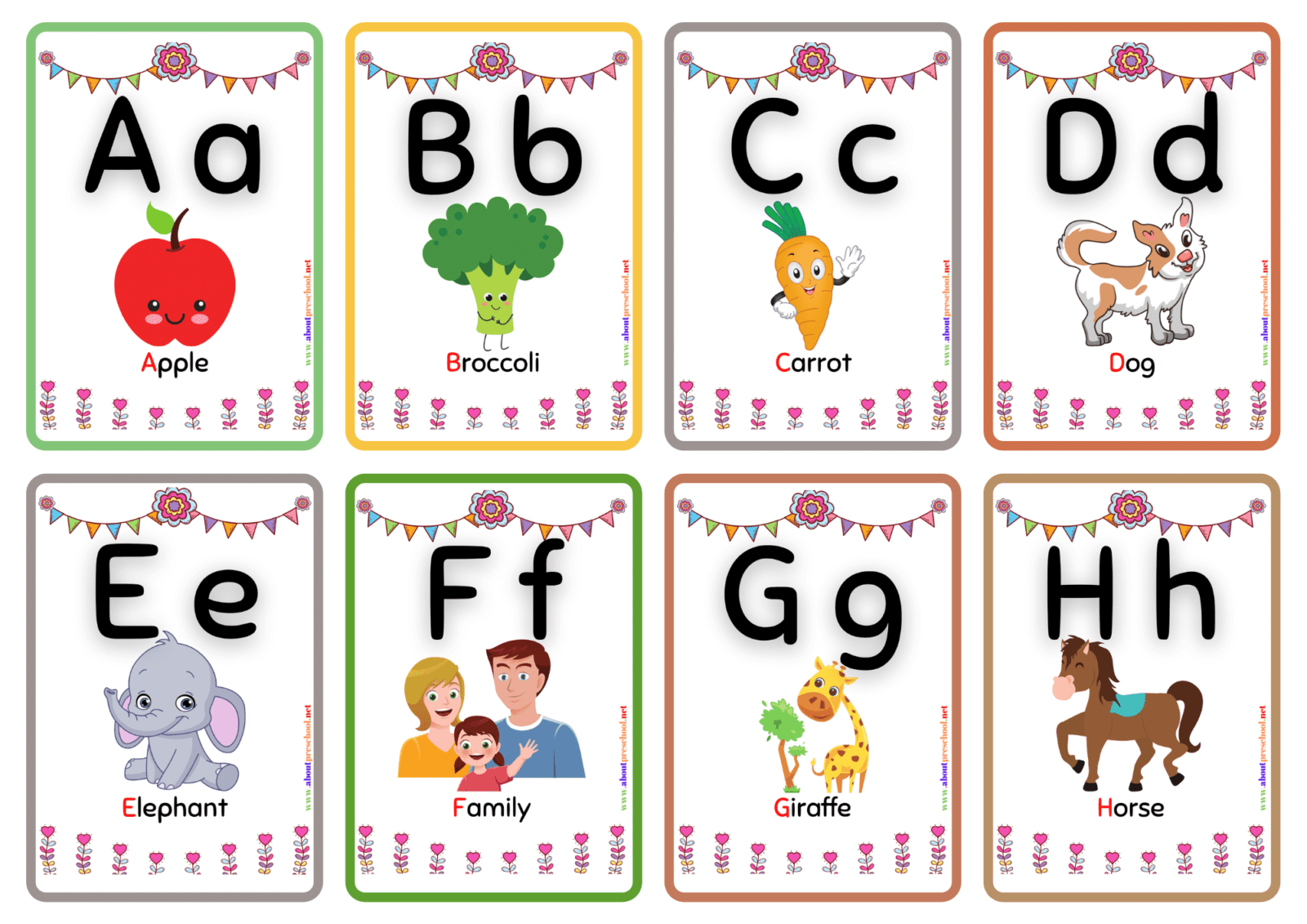 Free Alphabet Flash Cards A Z About Preschool