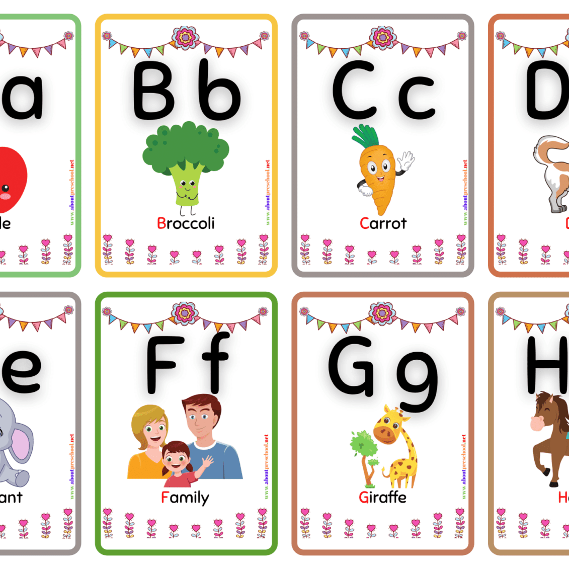 Free Alphabet Flash Cards A Z About Preschool