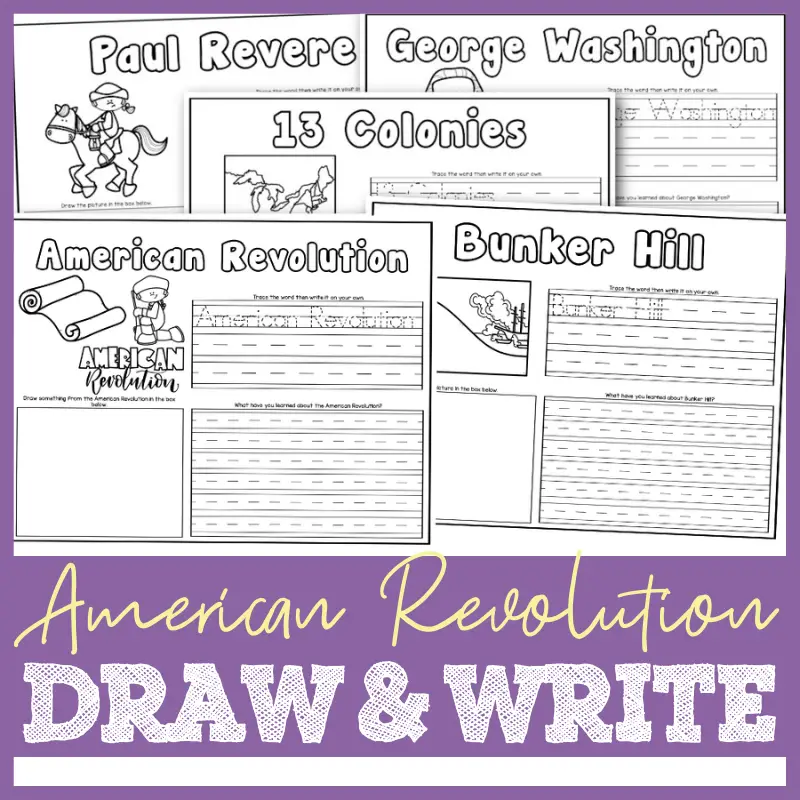 Free American Revolution Worksheets Draw And Write
