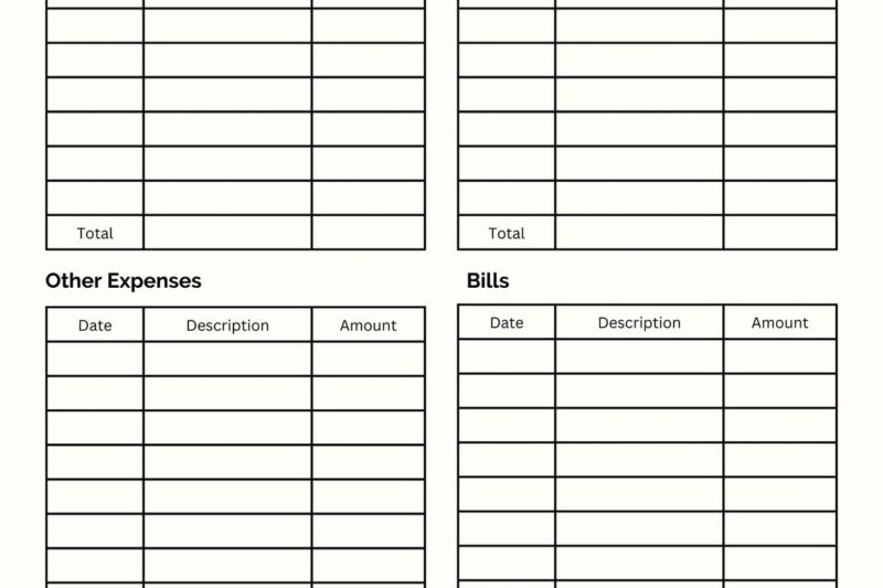 Printable Budget Worksheet Free