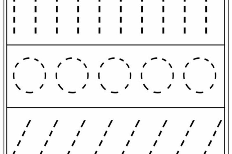 Printable Tracing Lines Preschool Sheets