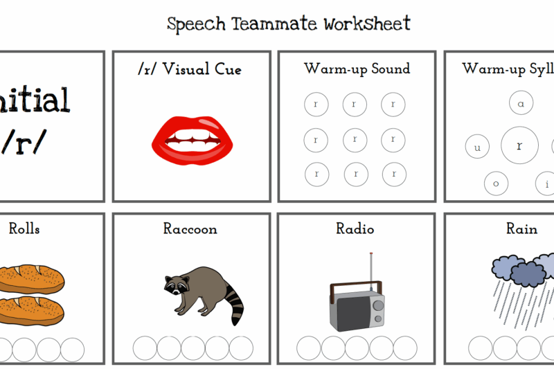 Free Printable Speech Therapy Worksheets