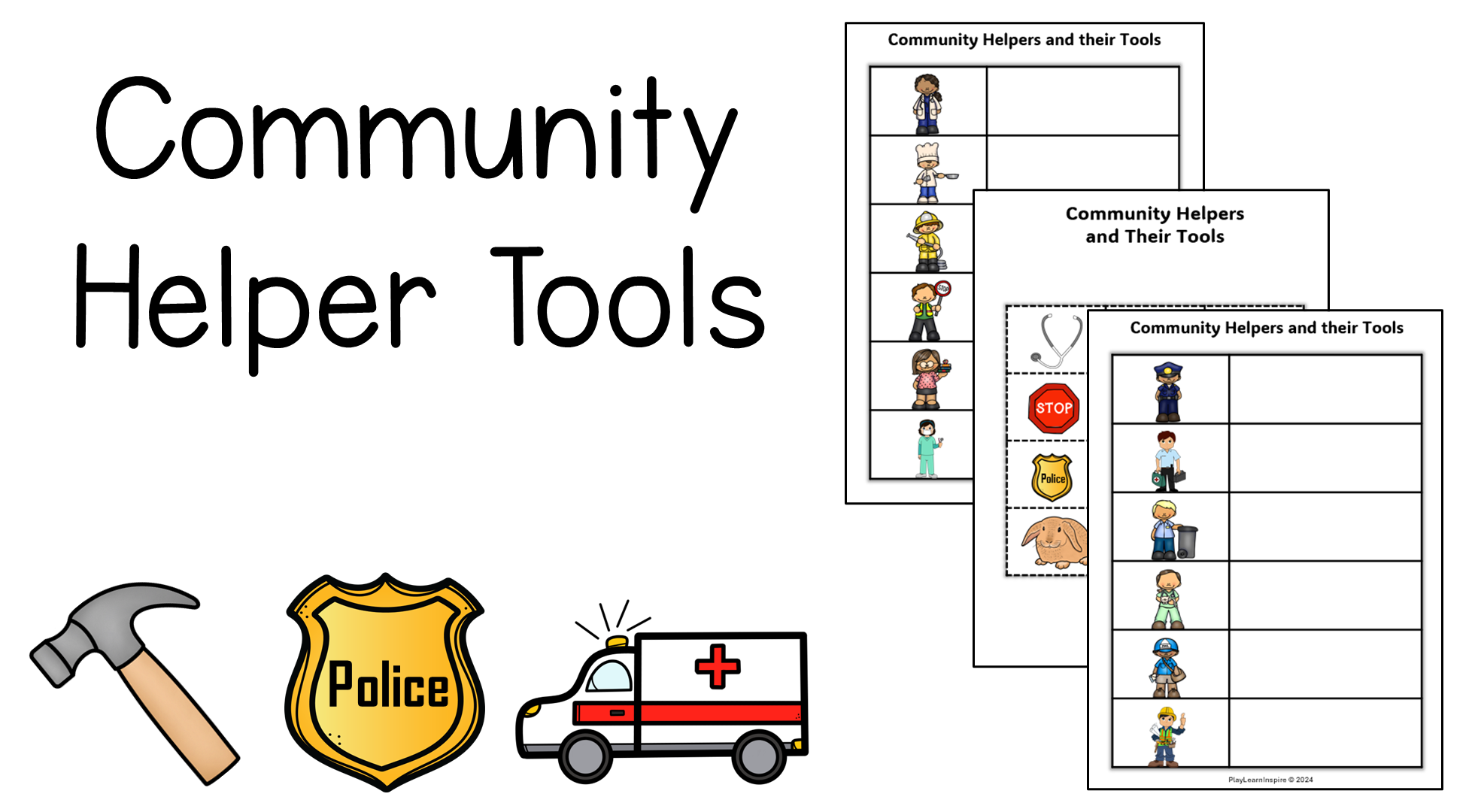 Free Printable Worksheets On Community Helpers