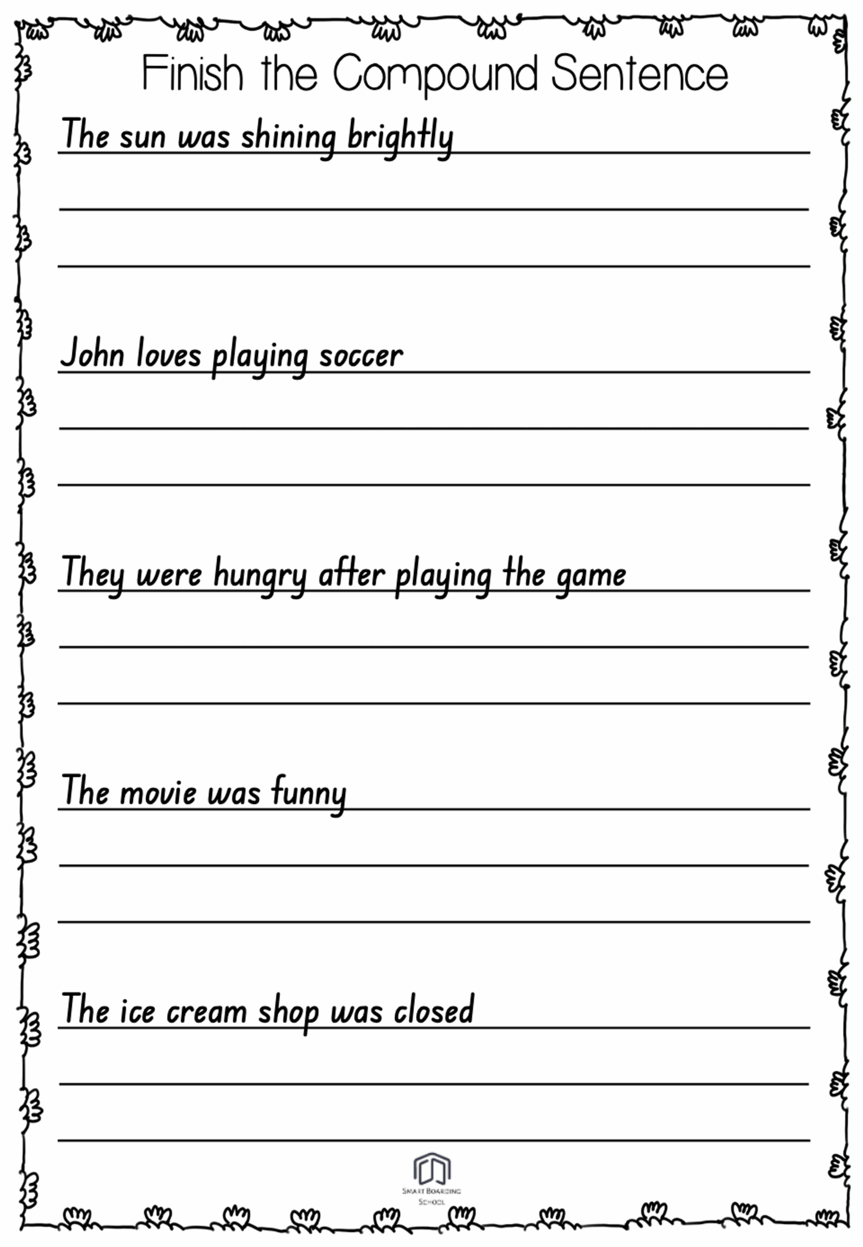 Free Compound Sentence Worksheet