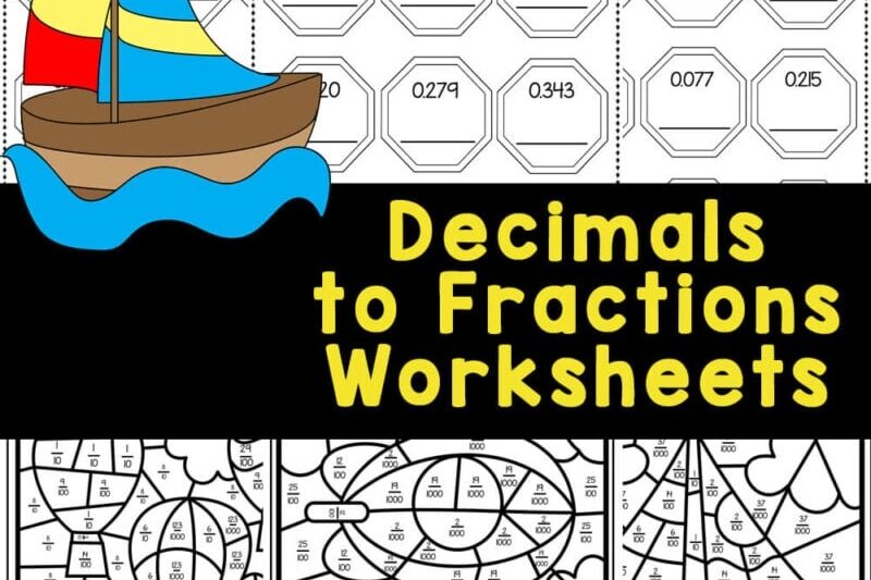 Free Printable Worksheets Decimals To Fractions