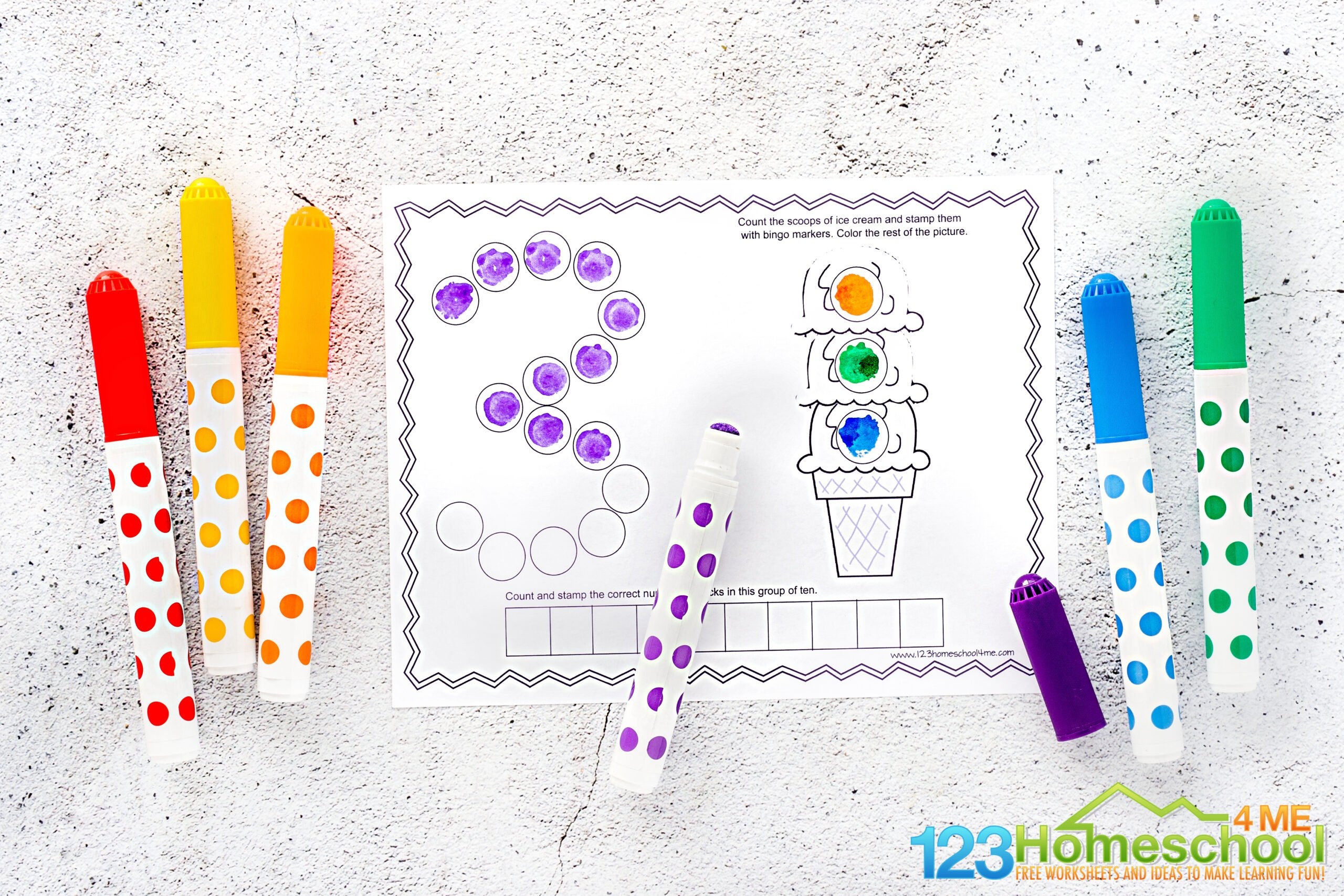 FREE Counting Bingo Daubers Printable Worksheets And Number 