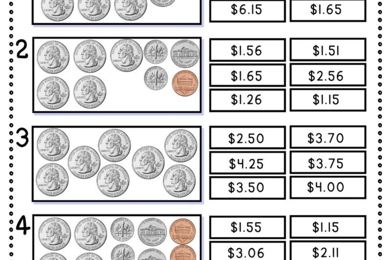Money Worksheets Free Printable