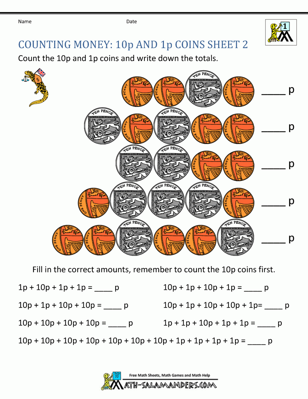 Free Printable Rounding Money Worksheets