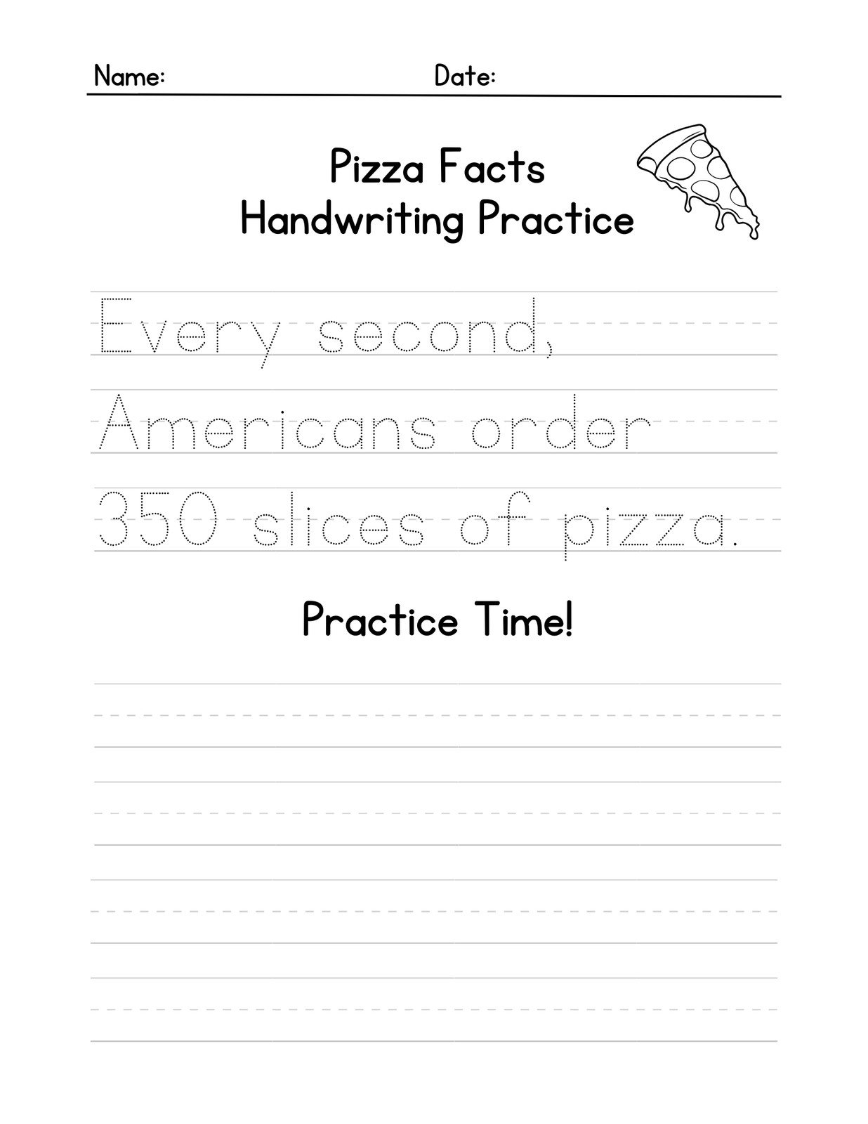 Handwriting Worksheet Free Printable