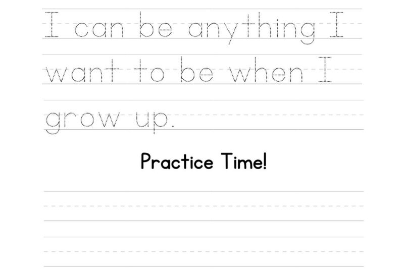 Handwriting Worksheet Free Printable