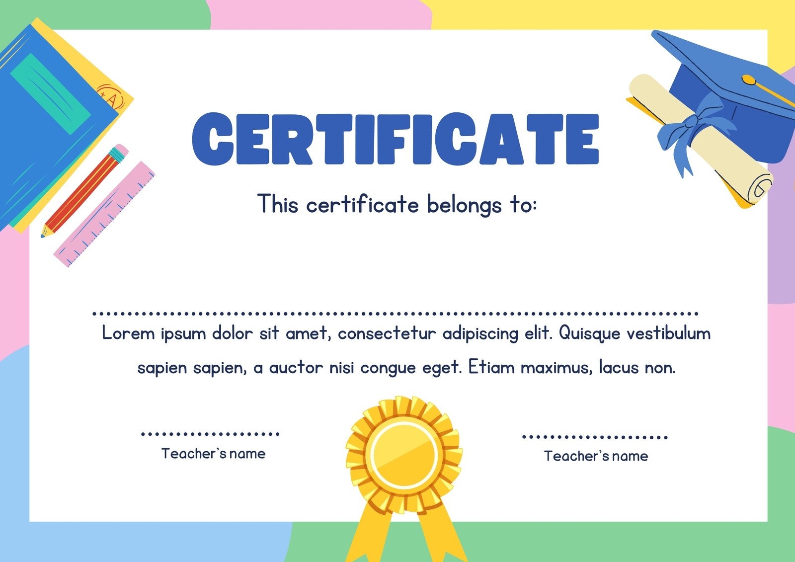 Printable Graduation Certificates For Preschool