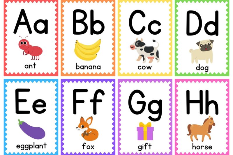 Preschool Alphabet Flash Cards Printable