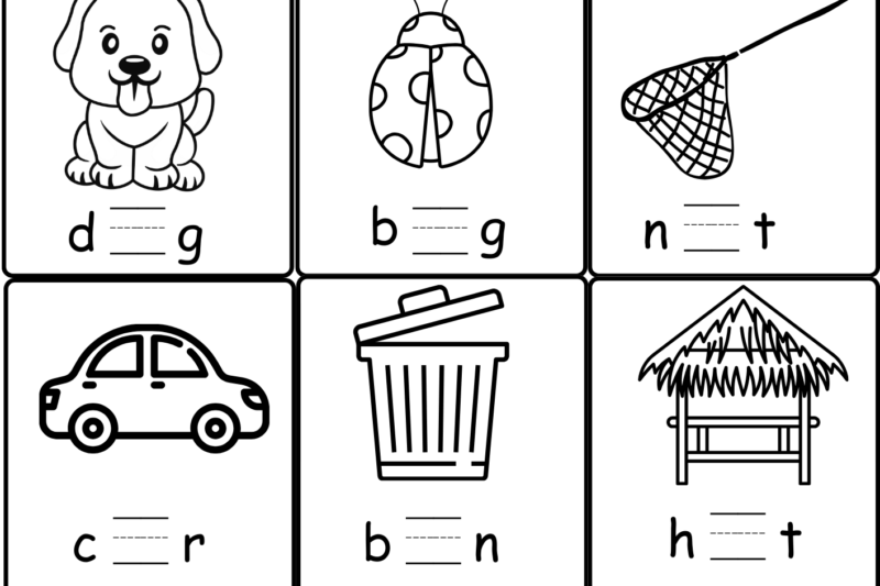 Printable Cvc Worksheet For Kindergarten