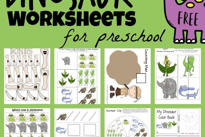 Printable Preschool Dinosaur Worksheets