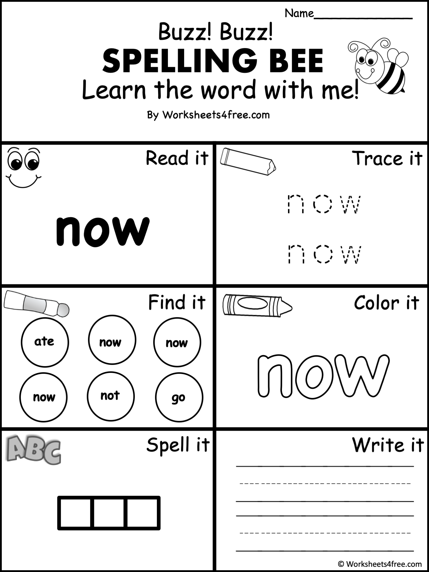 Free Dolch Sight Word Worksheet Now Worksheets4Free