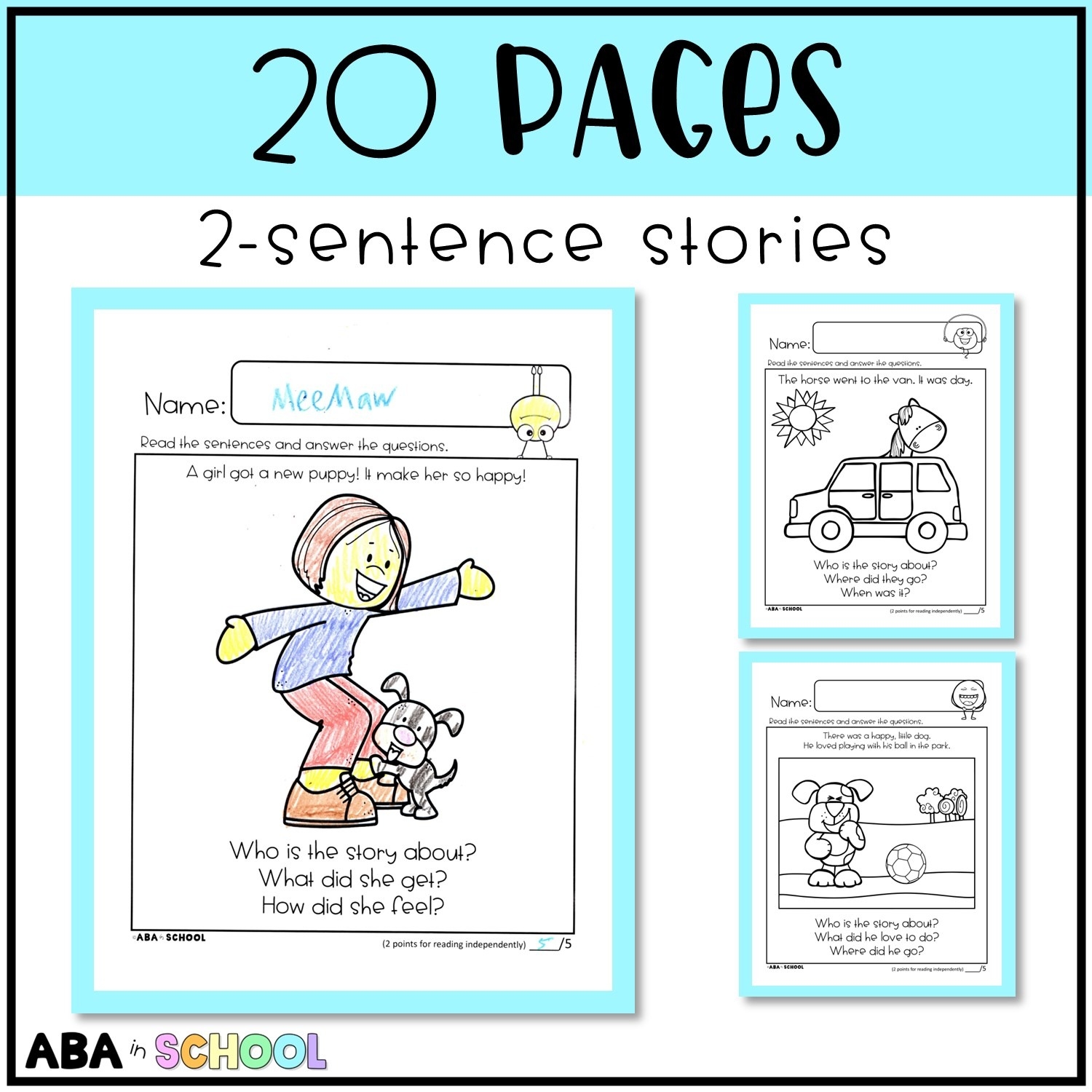 Very Easy Reading Comprehension Worksheets