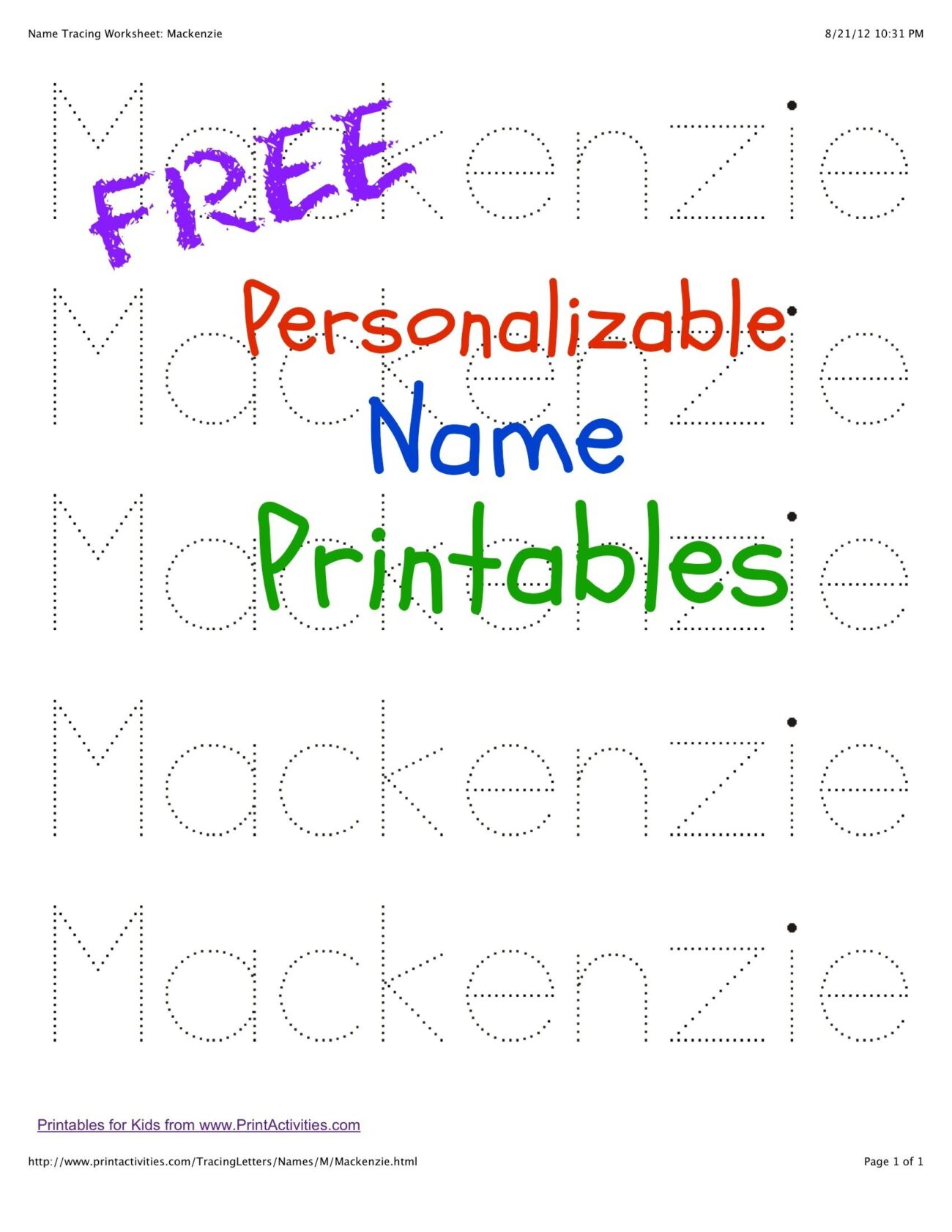 Free Editable Name Tracing Worksheet 5 Day Made By Teachers