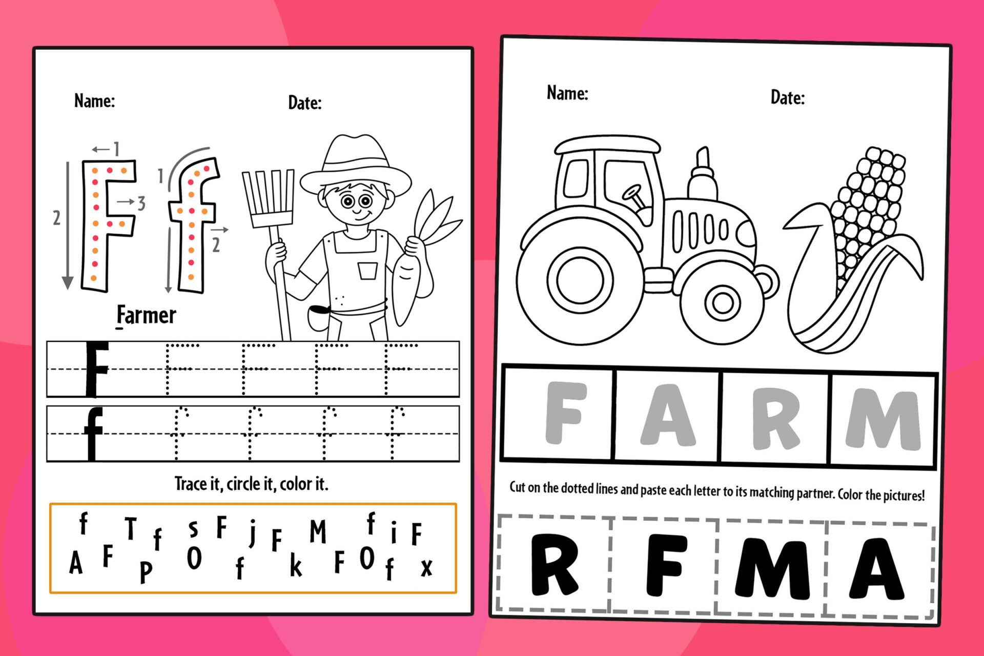 Free Farm Worksheets For Preschool The Hollydog Blog