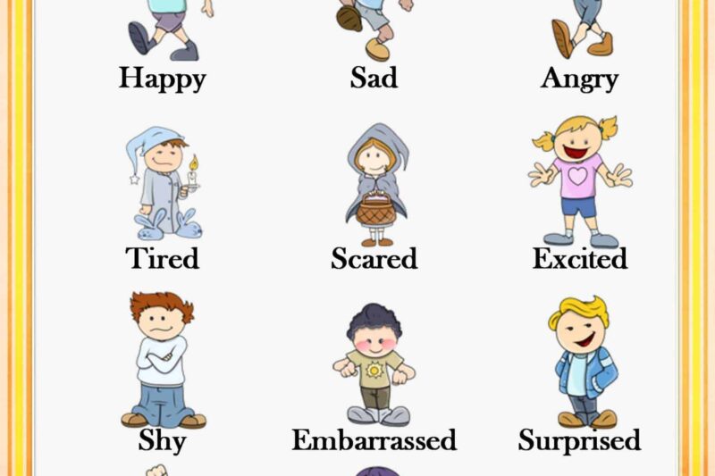 Printable Feelings Chart For Preschoolers